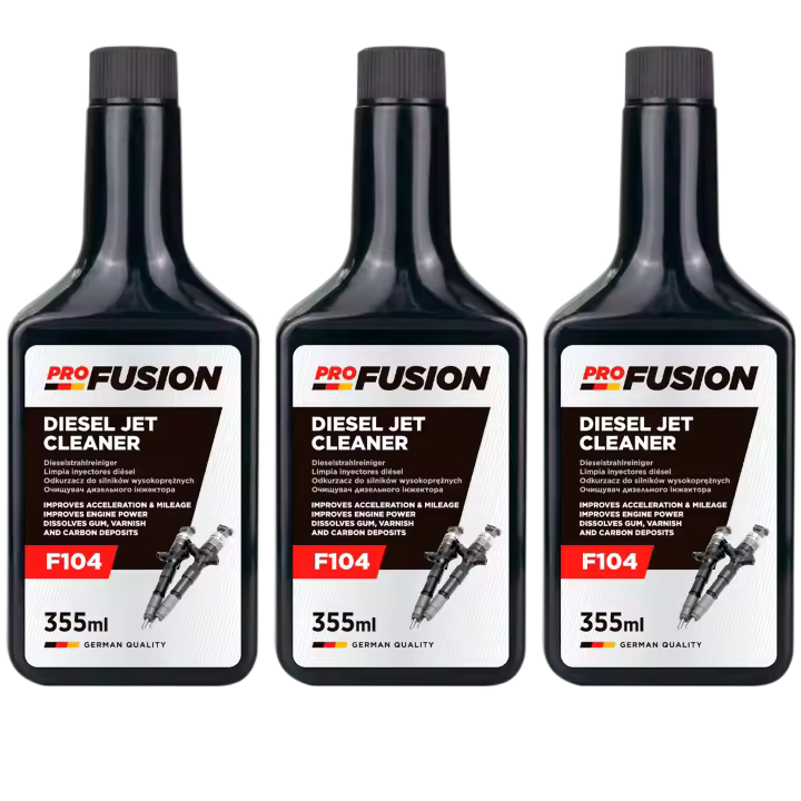 ProFusion Limpiador de Inyectores Diésel Pack de 3 - Aditivo de Combustible F104 Diesel Jet Cleaner 355ml - 1