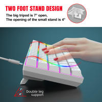 Teclado De Juego Con Cable 60% RGB Backlight Mini Compacto Impermeable 61 Teclas Para PC/Mac Para Jugadores - details 1