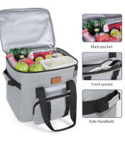 Bolsa de picnic portátil de gran capacidad, bolsa de hielo para automóvil, bolsa para acampar al aire libre, bolsa de almuerzo cuadrada de gran capacidad, bolsa de aislamiento portátil - details 10