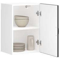 vidaXL Armario de pared de cocina Lucca en color Roble Sonoma/Negro/Madera antigua y más | almacenamiento funcional diseño moderno para baño dormitorio sala - details 1