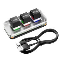 Teclado Mini RGB Con Atajos X C V Teclado De Macro De 3 Teclas USB Tipo-C Para Juegos De Rhythm Trabajo Contable Ammtoo - details 4