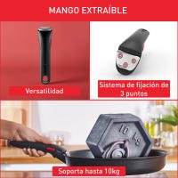 Tefal Ingenio Unlimited Set 3 Piezas 22/26 cm + 1 mango extraíble, Apilable, Revestimiento antiadherente, Mango extraíble, L7639143 - details 2