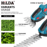 HILDA 2 En 1 Trimmer De Básculas Eléctrico Desbrozadora Sin Cable Para Jardín Herramienta De Poda Y Eliminación De Malezas Compatible Con Batería Makita 18V - details 6