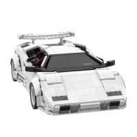 Kit De Construcción De Coche Deportivo Countach LP5000 QV Mini Modelo De Carreras Rojo Y Blanco Bloques De Construcción Técnica Supercar Para Niños Juguetes DIY Regalo - details 0