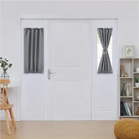 Cortinas De Puerta Negras Aislantes Térmicas Para Cocina Con Encaje Moderno Estilo Cortinas De Ventana Panel Rod Pocket - details 10