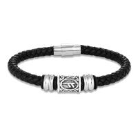 Pulsera Vikinga Vintage Con Runas Para Hombres Y Mujeres Hecha a Mano En Cuero Con 24 Runas Nórdicas Pulsera Escandinava De Amuleto Para Parejas Regalos - details 6
