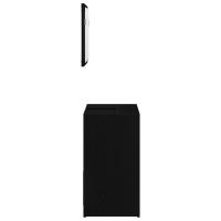 Gabinete de baño vidaXL con espejo de madera de roble negro 60x33x61 cm de madera de ingeniería - details 5