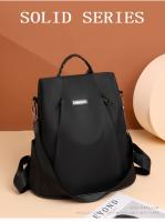 Mochila Multifuncional Antirrobo Para Mujer Casual Nylon Sólida Con Correa Desmontable Bolso Escolar De Moda Para Viajes - details 0