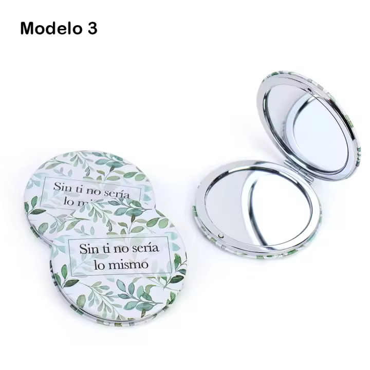 Pack de 6 a 24 espejos de bolsillo florales con frases, 3 modelos, Detalles boda para invitadas, Recuerdos para bautizo, Regalos prácticos mujer, Detalles originales evento, Regalantes Store - 1