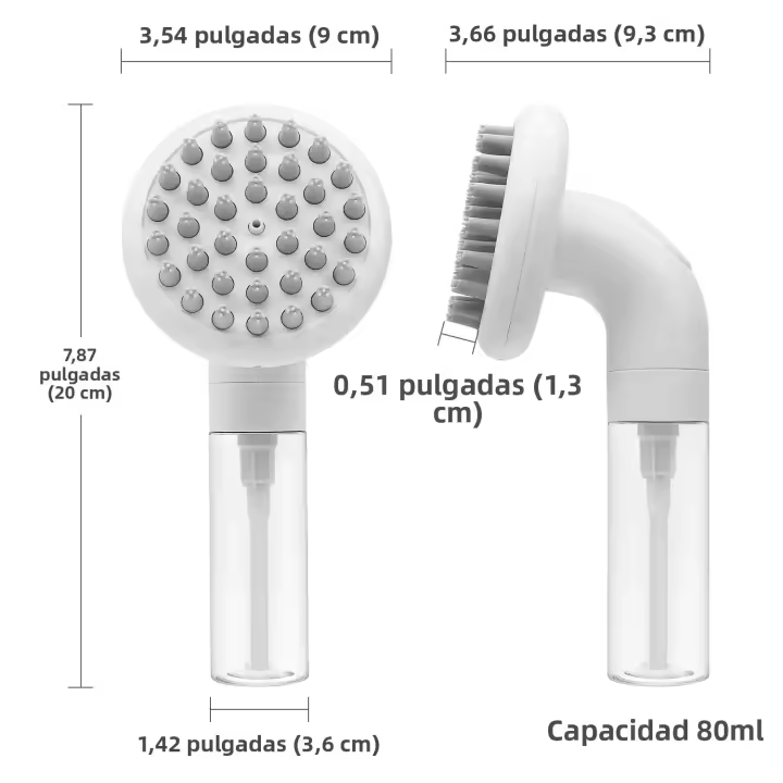 Cepillo De Baño Para Perros 3 En 1 Cepillo De Peluquería Para Mascotas Con Cabeza De Masaje Y Limpieza Suave De Silicona - 1