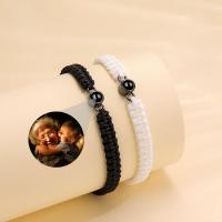 Pulsera con Foto Personalizada Regalos Personalizados Pulseras Personalizadas Pulseras para Parejas (Black B,One Size) - details 1