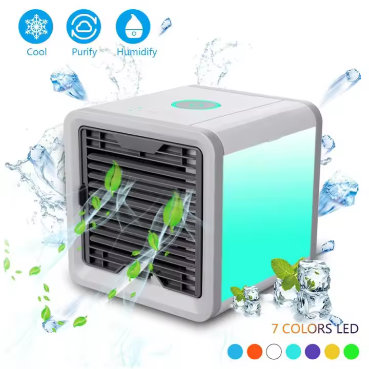 Enfriador de aire, aire acondicionado, enfriador de aire móvil 3 en 1, ventilador, aire acondicionado, humidificador, purificador de aire, multi - 1
