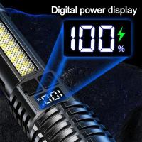 Linterna Táctica LED De Alta Potencia Con Batería Integrada Recargable Luz De Torcha Para Camping Y Senderismo Resistente Al Agua Y Choques - details 0