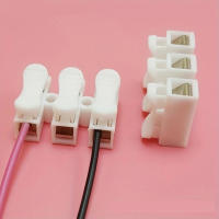 10pcs Conector De Cable De 3 Pines Blanco Sin Soldadura Ni Tornillos Terminal De Bloque De Pinzas Elásticas Para Electrónica - details 4