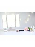 ARISESHOP - Espejo de Maquillaje LED con Luz Táctil, Espejo de Aumento 2x/3x Portátil para Baño y Tocador, Marco de Plástico, Ideal para Viajes, Dormitorio y Uso Diario - details 2
