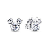 Pendientes De Estudio Mickey Mouse Disney 2024 Para Mujer Accesorios Exquisitos Joyería De Moda Material De Cobre Zirconia Cubica - details 3