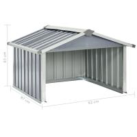 Cobertizo para cortacésped acero galvanizado gris 92x97x63 cm Decoración de muebles de jardín al aire libre - details 8