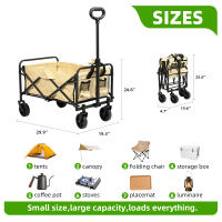 S7 STAR Carro Plegable 120 kg,Metálico con Mango Ajustable y Ruedas 360°,Carro de Mano Plegable con Ruedas Grandes Todoterreno,Asa ajustable,Carrito de Jardí,Carro de Mano Plegable - details 1