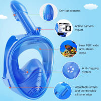Máscara De Snorkel Con Visión Amplia Antifog Y Antirotura Para Adultos Y Adolescentes Con Montura Desmontable Para Cámara - details 5