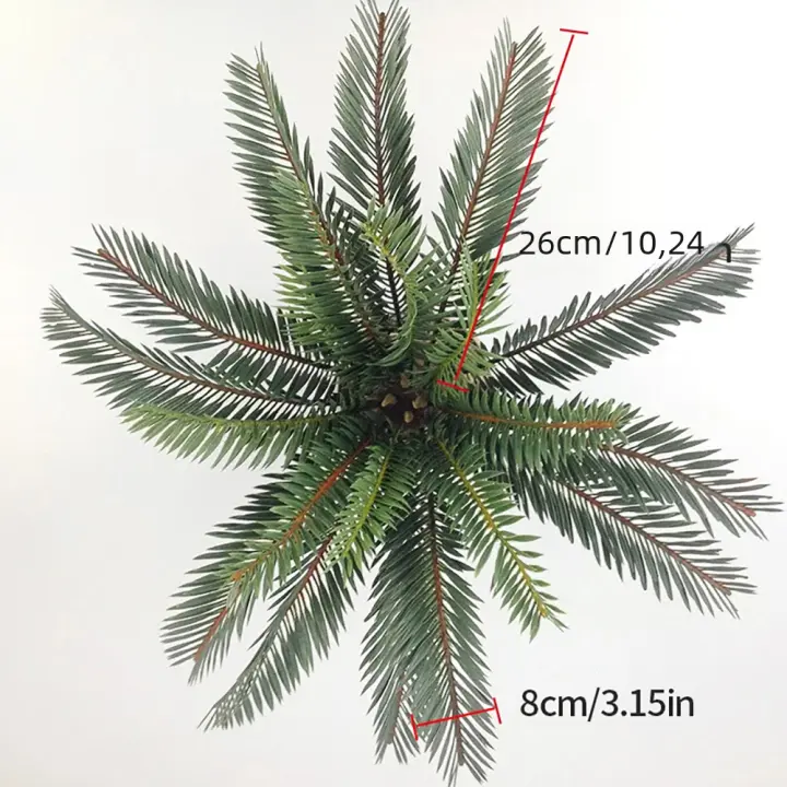 Planta De Palma Artificial 45cm Con 21 Hojas Sago Cycas Hojas De Coco Falsa Para Decoración De Jardín Interior Y Exterior - 1