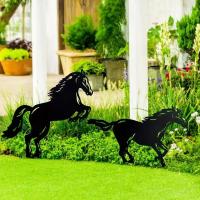 Palos De Jardín De Metal En Silueta De Caballo Regalo Perfecto Para Amantes De Los Caballos Arte Decorativo Para El Jardín Ornamentos Para Jardín Para Hombres Y Mujeres - details 3