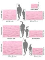 Carpetas De Piso Para Habitación De Niñas Rosa Suaves Y Gruesas Alfombra Grande Para Dormitorio Decoración Del Salón Alfombras Para Cama De Niños - details 0