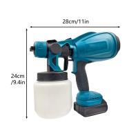 Pistola de pulverización eléctrica sin cuerda de 800ml, máquina de pintura de alta potencia 200w, pistola de pulverización de recubrimiento de acero para muebles de automóviles, batería makita 18v - details 4