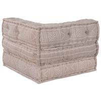 Pouffe Modular vidaXL Marrón Claro 70x70x54 Tela - details 3