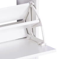 HOMCOM Conjunto de Muebles de Entrada Recibidor Pasillo Set de 3 Piezas Zapatero Espejo Perchero con 4 Ganchos para Colgar Ropa 80x27x46,5cm Blanco - details 4