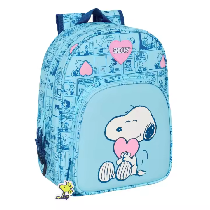 Mochila Infantil Adaptable a Carro Snoopy "Love" 26X34X11Cm (Safta 612539185) - 1