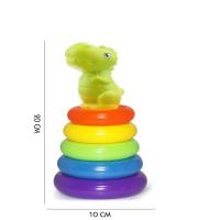 Juguete Educativo Montessori Torre De Anillos Arcoíris Torre De Pyramide Con Dinosaurio Juego De Pila Para Bebé Para Playa Y Piscina - details 5