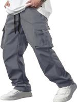 2024 nuevos pantalones de trabajo para hombres, pantalones casuales rectos sueltos para hombres europeos y americanos, pantalones de bolsillo para ropa de trabajo para hombres - details 2