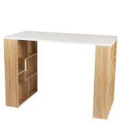 Escritorio de Madera URBAN LIVING Modelo Nova con Nichos de Almacenamiento - Beige/blanco - L 110 X P 60 X H 75 Cm - details 0