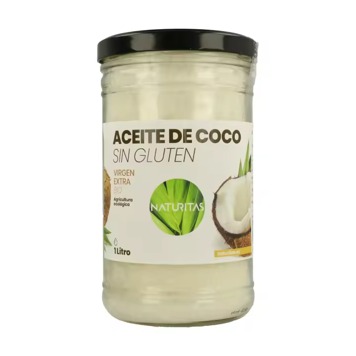 Aceite de Coco bio Sin Gluten 1L NATURITAS  Nutritivo e Hidratante - 1