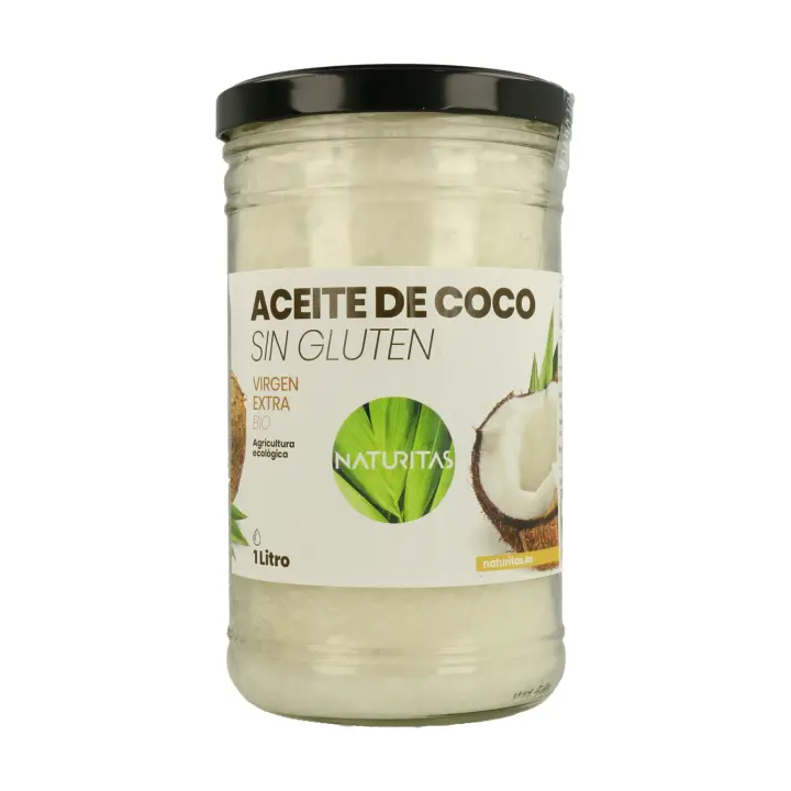 Aceite de Coco bio Sin Gluten 1L NATURITAS  Nutritivo e Hidratante - 1