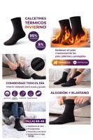 SKYNED 6 Pares Calcetines Térmicos Invierno Algodón 95% Gruesos Extra Cálidos - details 1