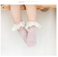 Calcetines Largos De Encaje Para Bebés Y Niñas Recién Nacidos Con Flor Cotton Suave Para Otoño Primavera Adecuados Para 0-5 Años - details 12