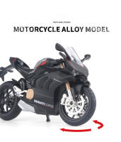 Modelo De Motocicleta V4S Panigale a Escala 1/12 Juguete De Metal Con Sonido Y Luz Regalo De Cumpleaños O Navidad Para Niños Tamaño Aproximado 17.5*6.5*9CM - details 5
