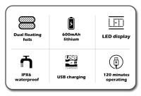 VGR Afeitadora Profesional Para Hombres Cuchilla De Acero Inoxidable Afeitadora Eléctrica Impermeable Con LED Y Carga Rápida V-359 - details 1