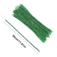 MIUSIE 100Pcs Stems De Tinsel Brillante Para Manualidades DIY Paja De Cucullina Peluda Y Torcida Material De Lana Raíz Herramientas De Artesanía - details 0
