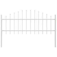 valla de jardín vidaXL blanca con parte superior en arco de 3,4x0,75 m de acero - details 3