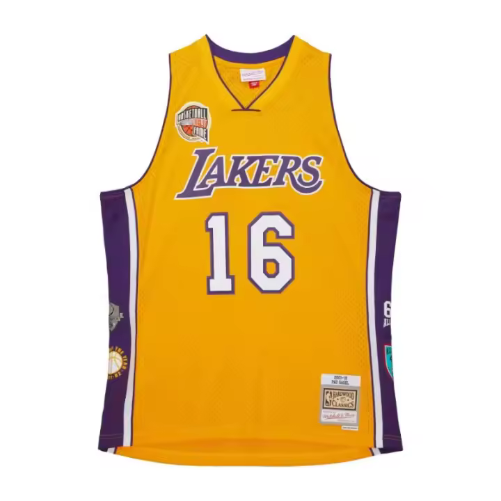 Camiseta Pau Gasol Los Angeles Lakers Swingman "Hall Of Fame" Mitchell and Ness - 1