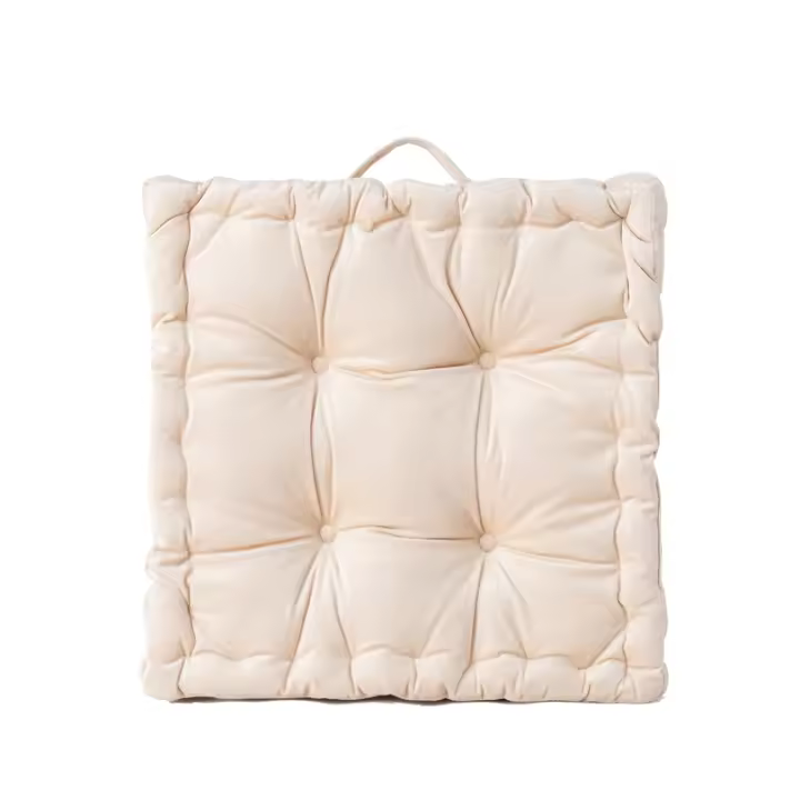 Cojín Tatami Cuadrado Suave Para Silla De Piso 42x42cm Cojín De Piso Para Sofa Moderno Antidepresión No Impreso Relleno De Algodón 100% Polyester - 1