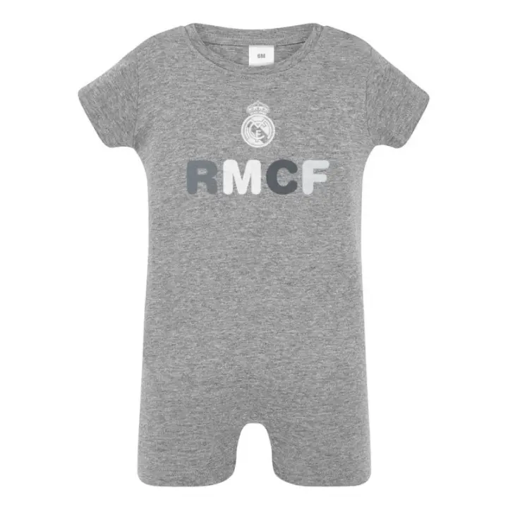 Body Real Madrid bebé verano manga corta producto oficial algodón color gris 21PF0020 - 1