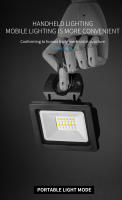 Linterna LED Recargable USB Con Soporte Rotativo Portátil Y Multifuncional COB Lámpara De Trabajo Mini Llavero LED W897 Material ABS - details 2