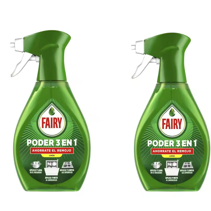Fairy Spray Limon - Pack 2 Unidades x 500 ml - SPRAY SIN REMOJO para Lavavajillas - 1