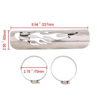 Protector De Calor Para Escape De Motocicleta Universal Cubierta De Hierro Metálico Negro/Plateado Adecuado Para Harley Honda Yamaha - details 4