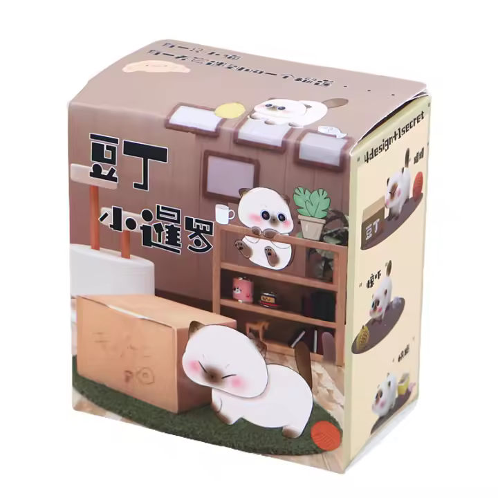 Caja Sorpresa Kawaii Azuki Con Figuras De Perro Y Gato Decoraciones De Muñeca De Acción Para Niños Regalo De Moda Diaria Pequeña Siam - 1