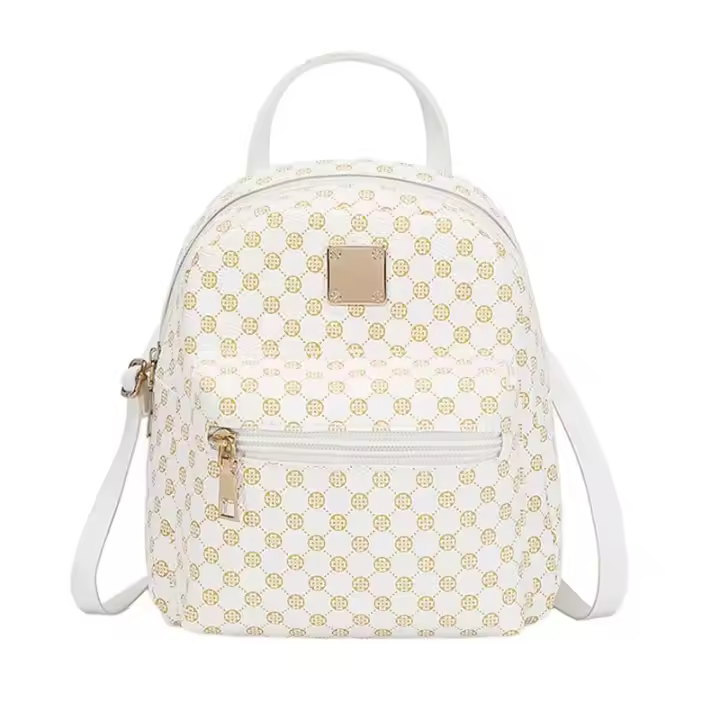 Mochila Clásica Para Mujer Moda Escuela Bolsas Diarias De Compras Mochilas Versátiles Impresionadas Material PU Y Nylon - 1