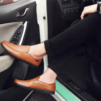 Zapatos Casuales Para Hombre De Cuero Negro Talla Grande 37-47 Loafers Moccasins De Marca Lujo Respirables Slip on 2024 - details 13
